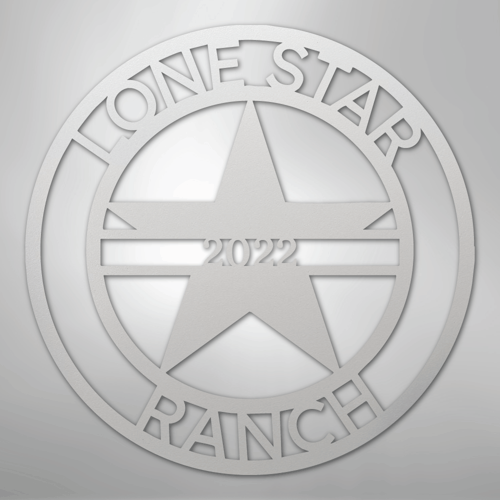 LoneStar 1 Monogram - Steel Sign
