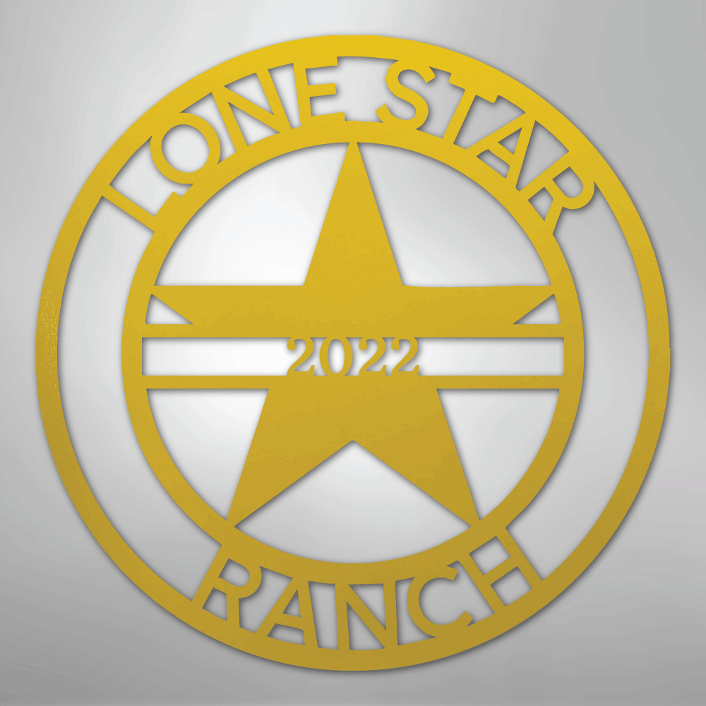 LoneStar 1 Monogram - Steel Sign