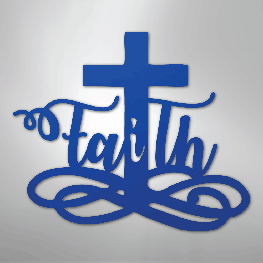 Faith Cross - Steel Sign