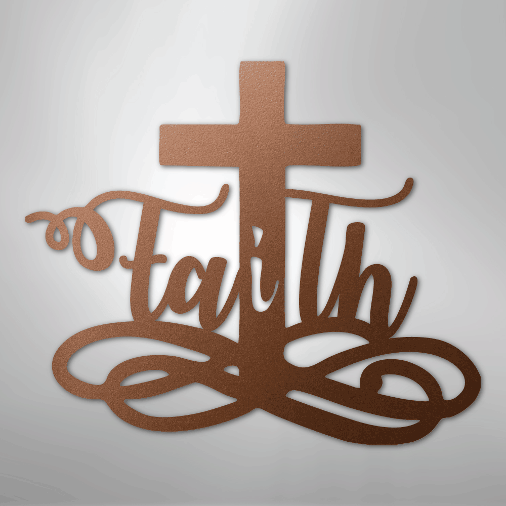 Faith Cross - Steel Sign