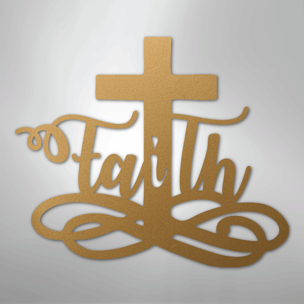 Faith Cross - Steel Sign
