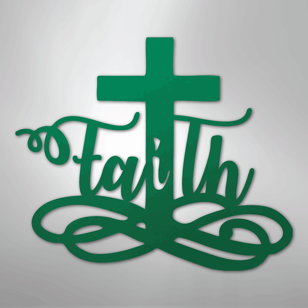 Faith Cross - Steel Sign