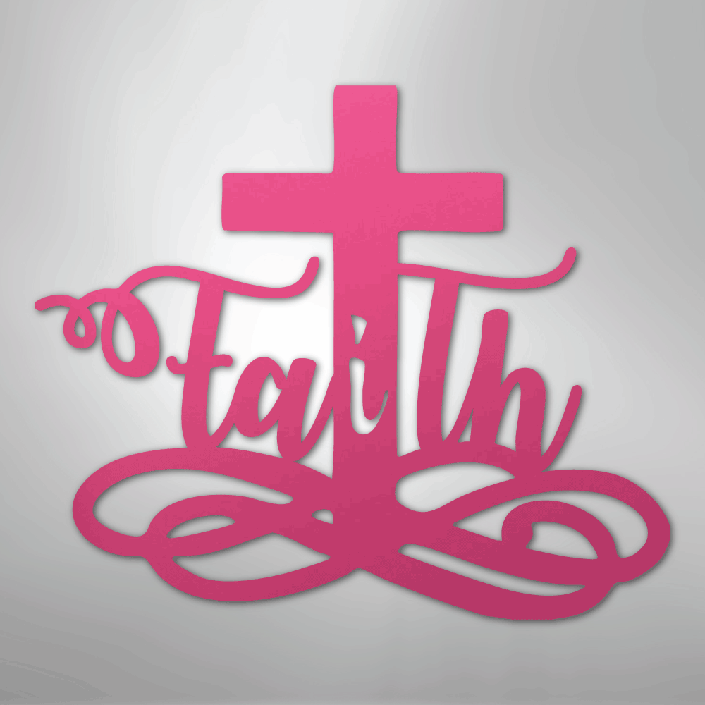 Faith Cross - Steel Sign