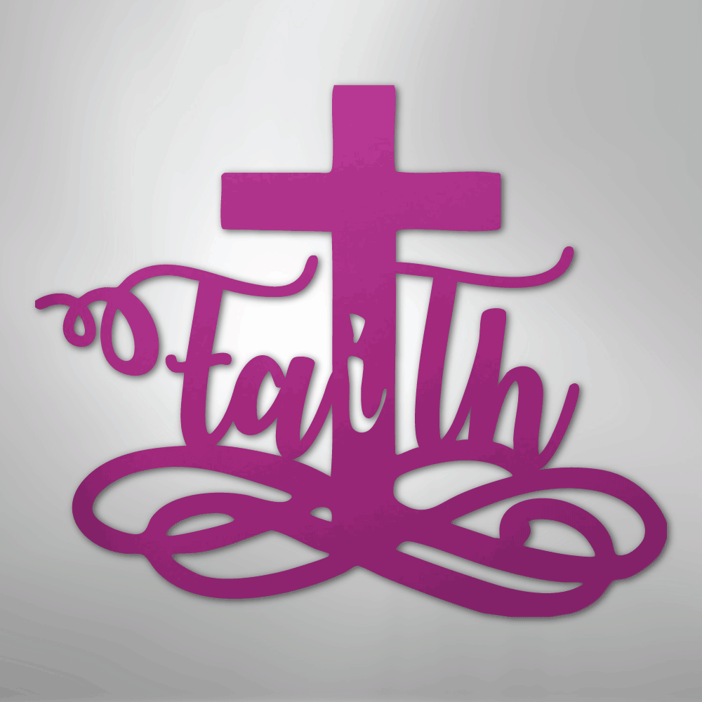 Faith Cross - Steel Sign