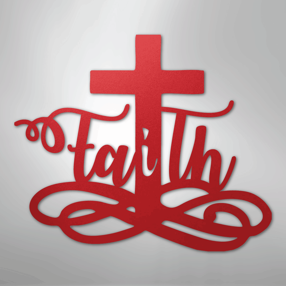 Faith Cross - Steel Sign