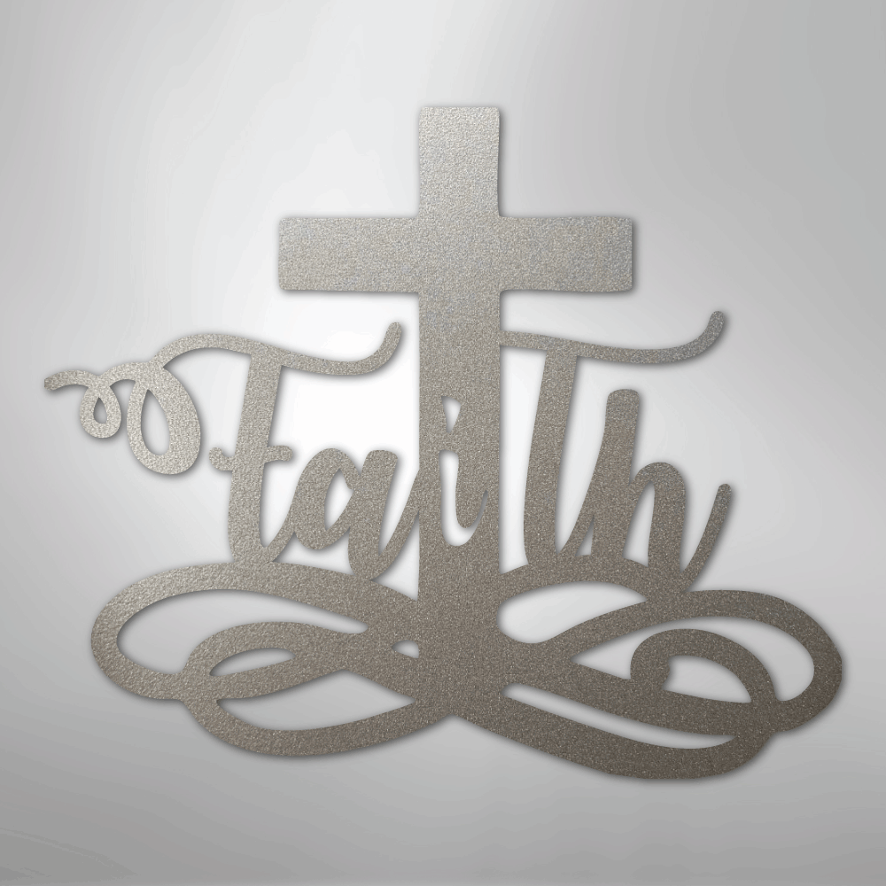 Faith Cross - Steel Sign