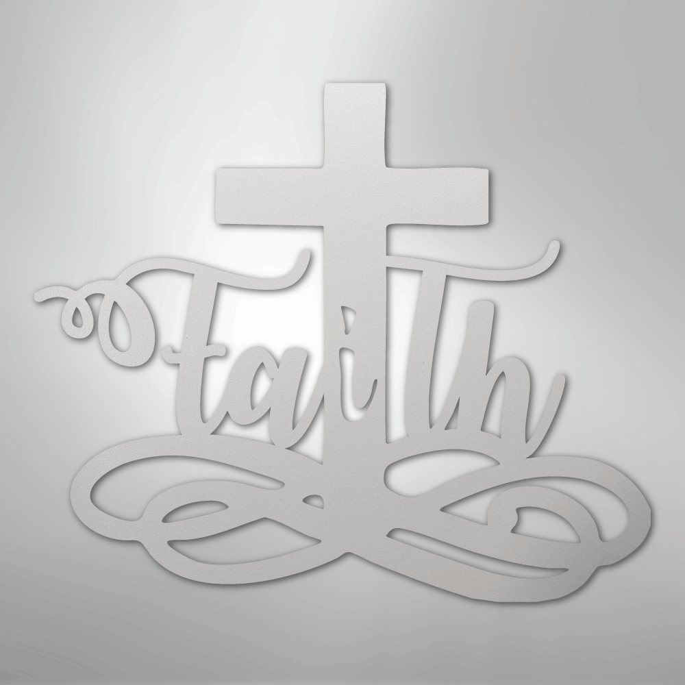 Faith Cross - Steel Sign