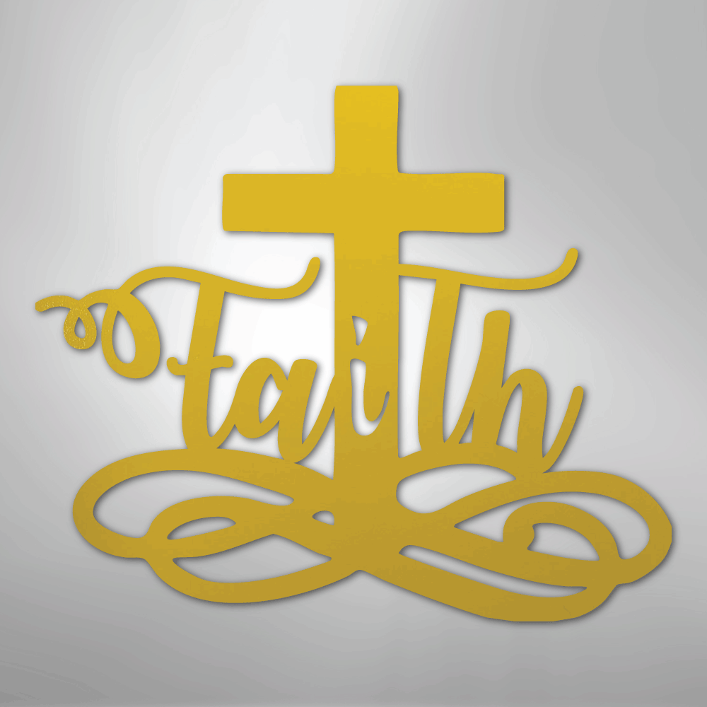 Faith Cross - Steel Sign