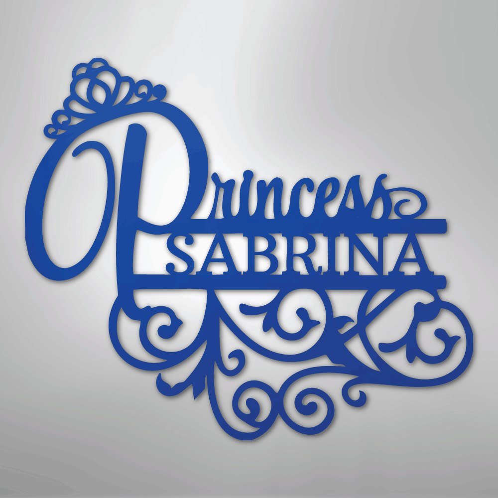 Princess Monogram - Steel Sign