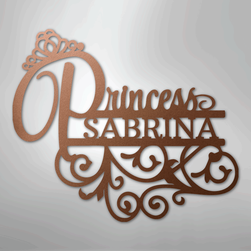 Princess Monogram - Steel Sign