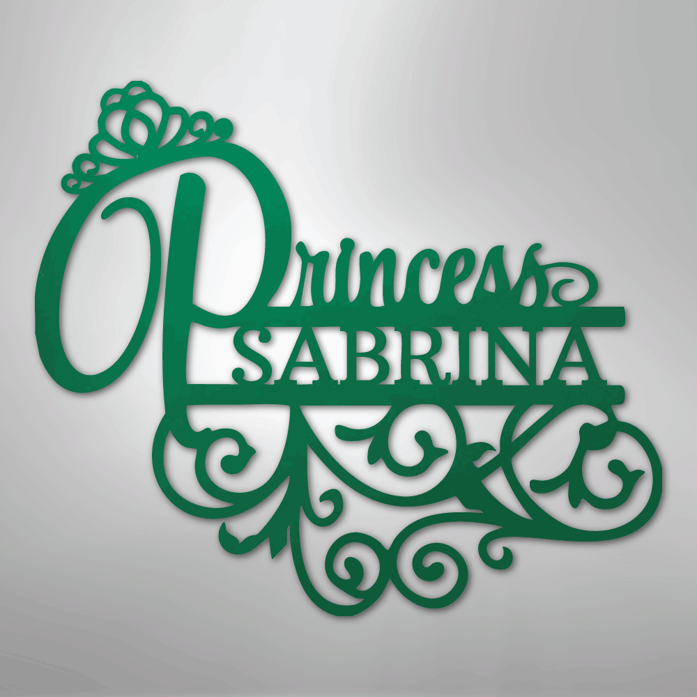 Princess Monogram - Steel Sign