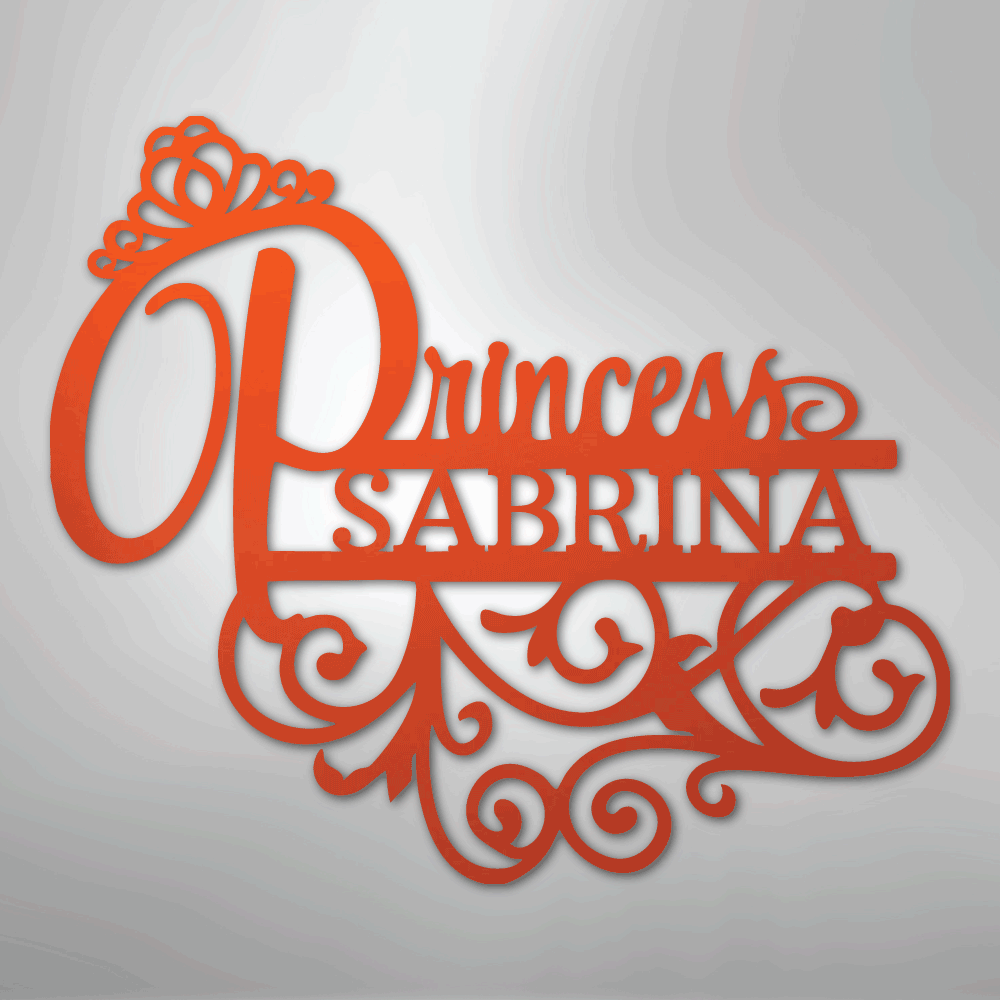 Princess Monogram - Steel Sign