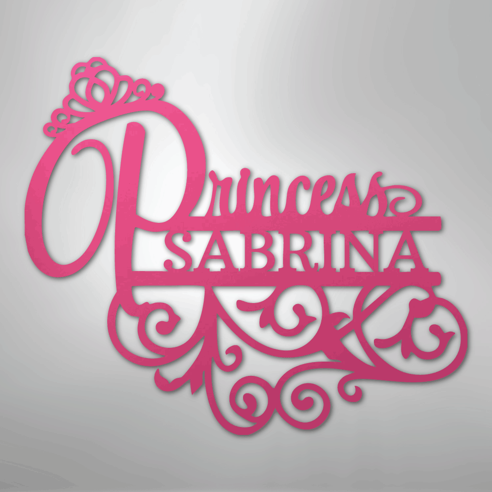 Princess Monogram - Steel Sign