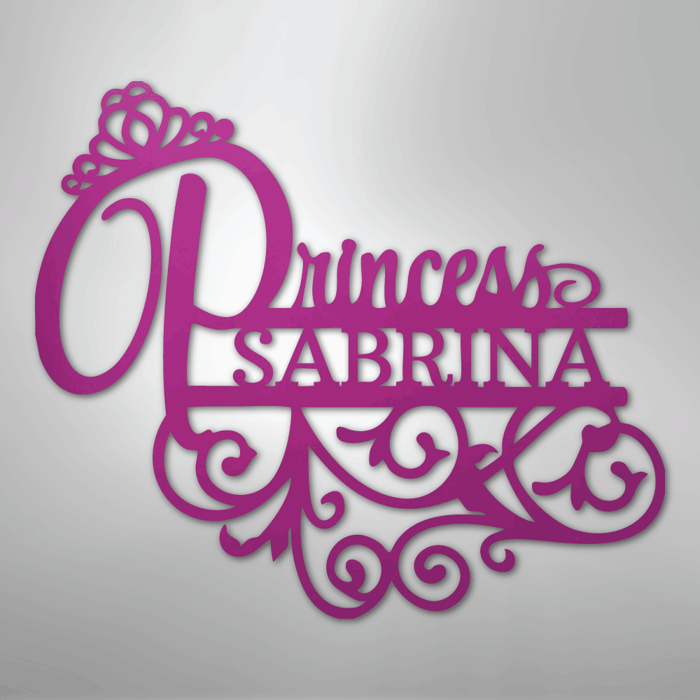 Princess Monogram - Steel Sign