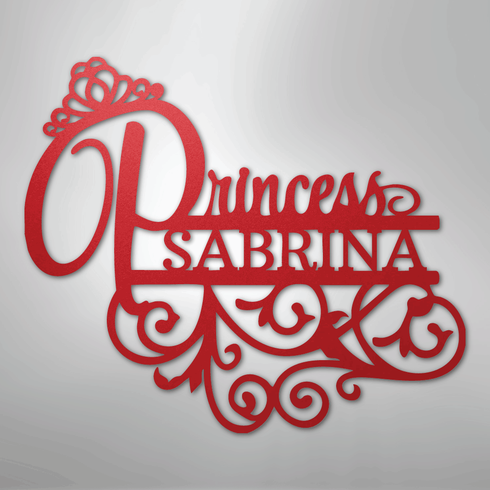 Princess Monogram - Steel Sign