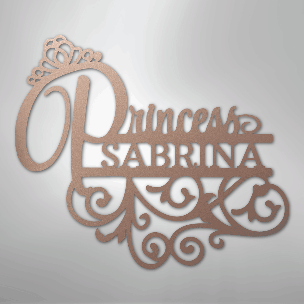 Princess Monogram - Steel Sign