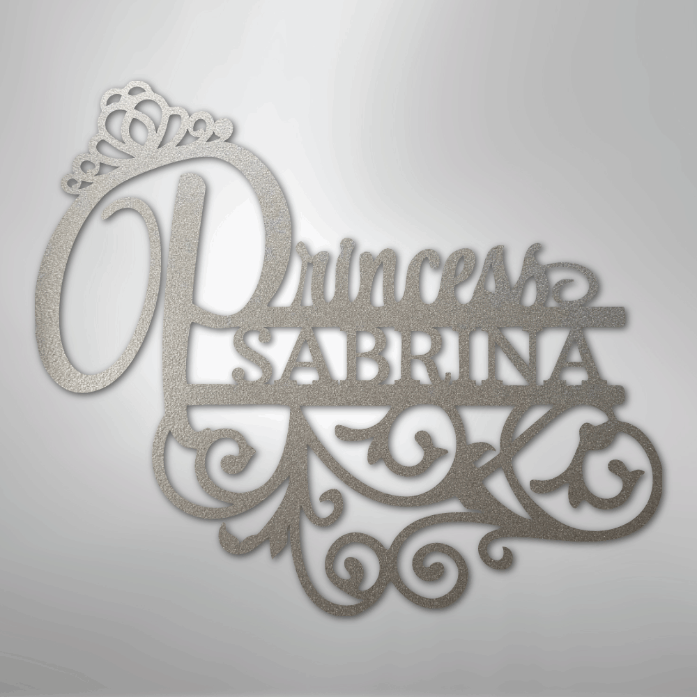 Princess Monogram - Steel Sign