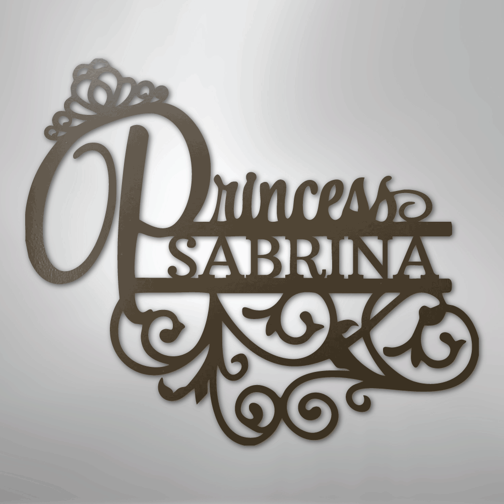 Princess Monogram - Steel Sign