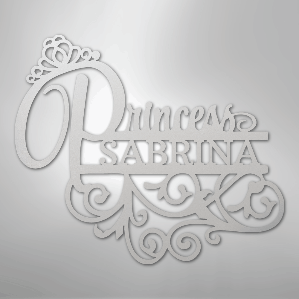 Princess Monogram - Steel Sign