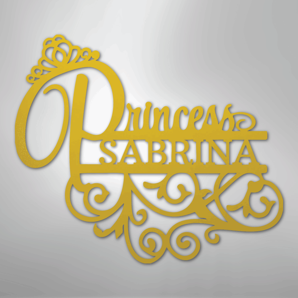 Princess Monogram - Steel Sign