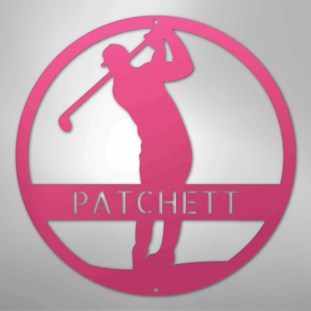 Golfer Monogram - Steel Sign