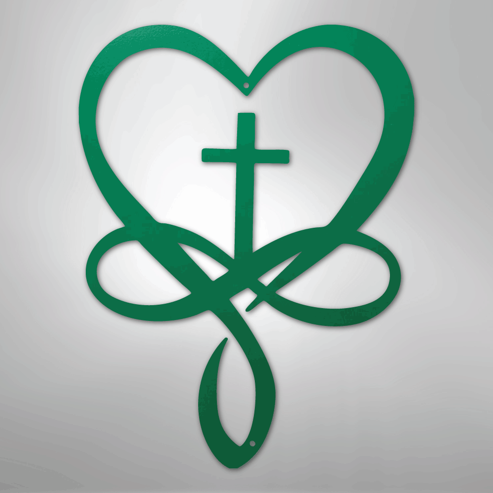 Love Infinity Cross - Steel Sign
