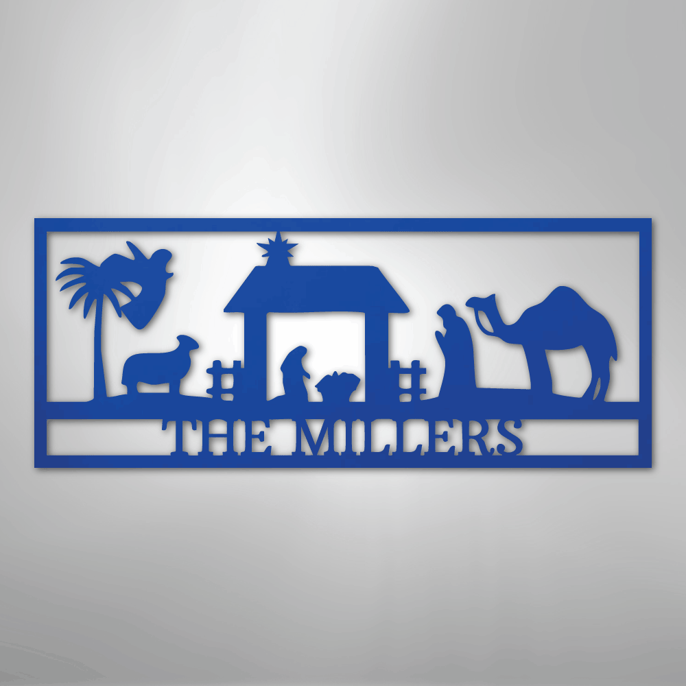 Nativity Monogram - Steel Sign