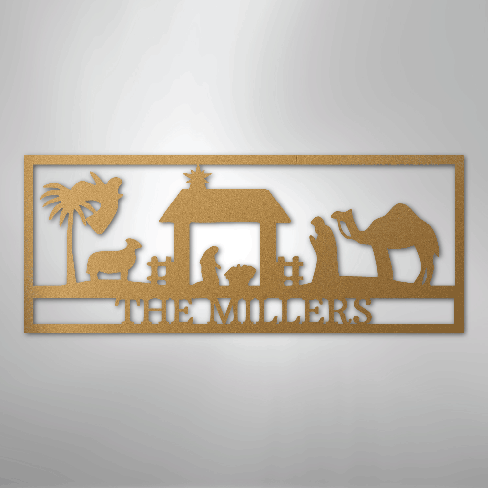 Nativity Monogram - Steel Sign