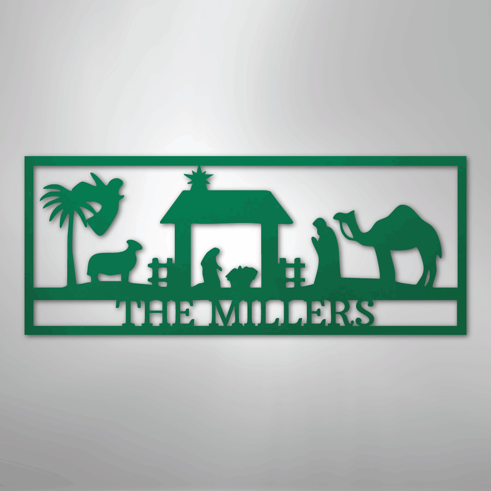 Nativity Monogram - Steel Sign
