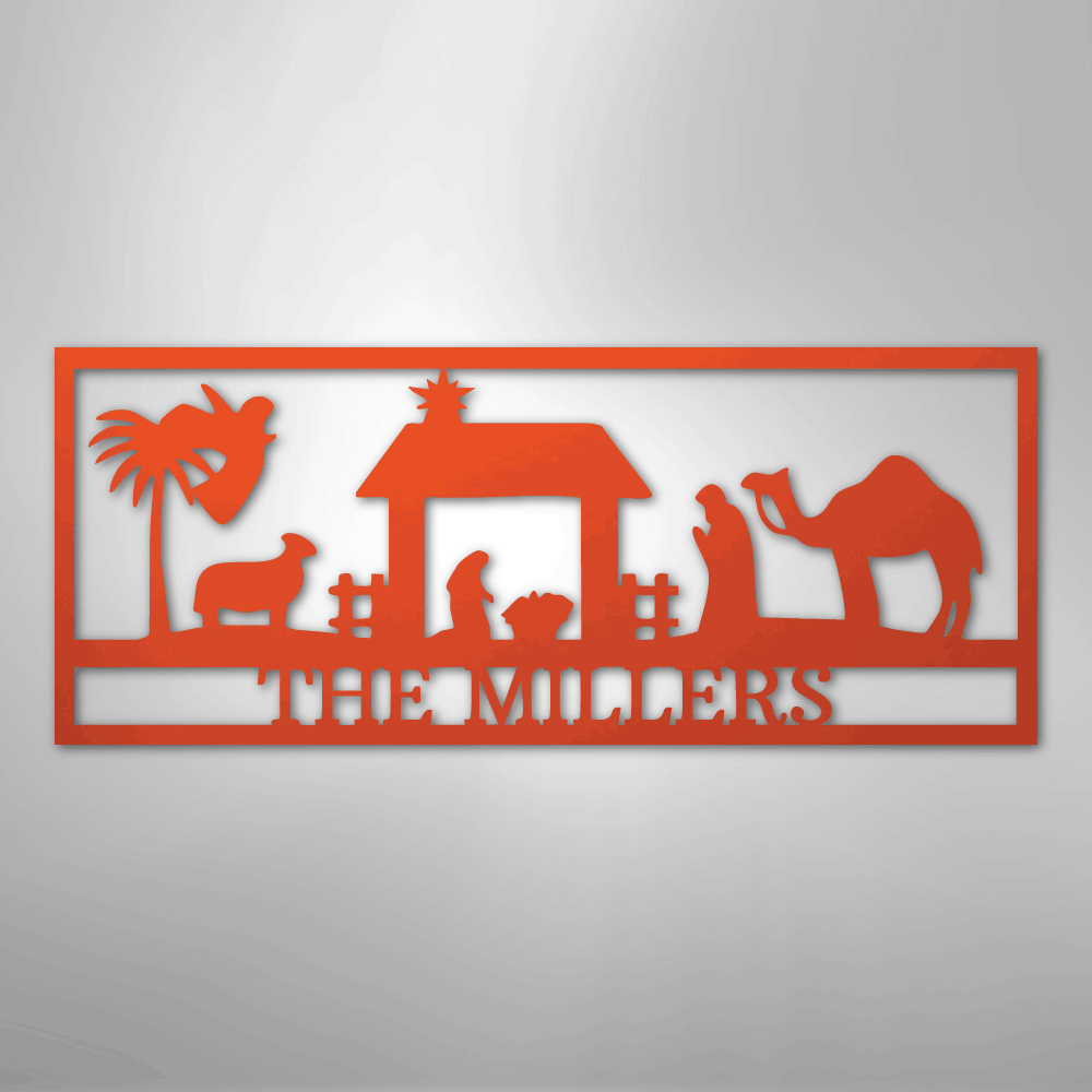 Nativity Monogram - Steel Sign
