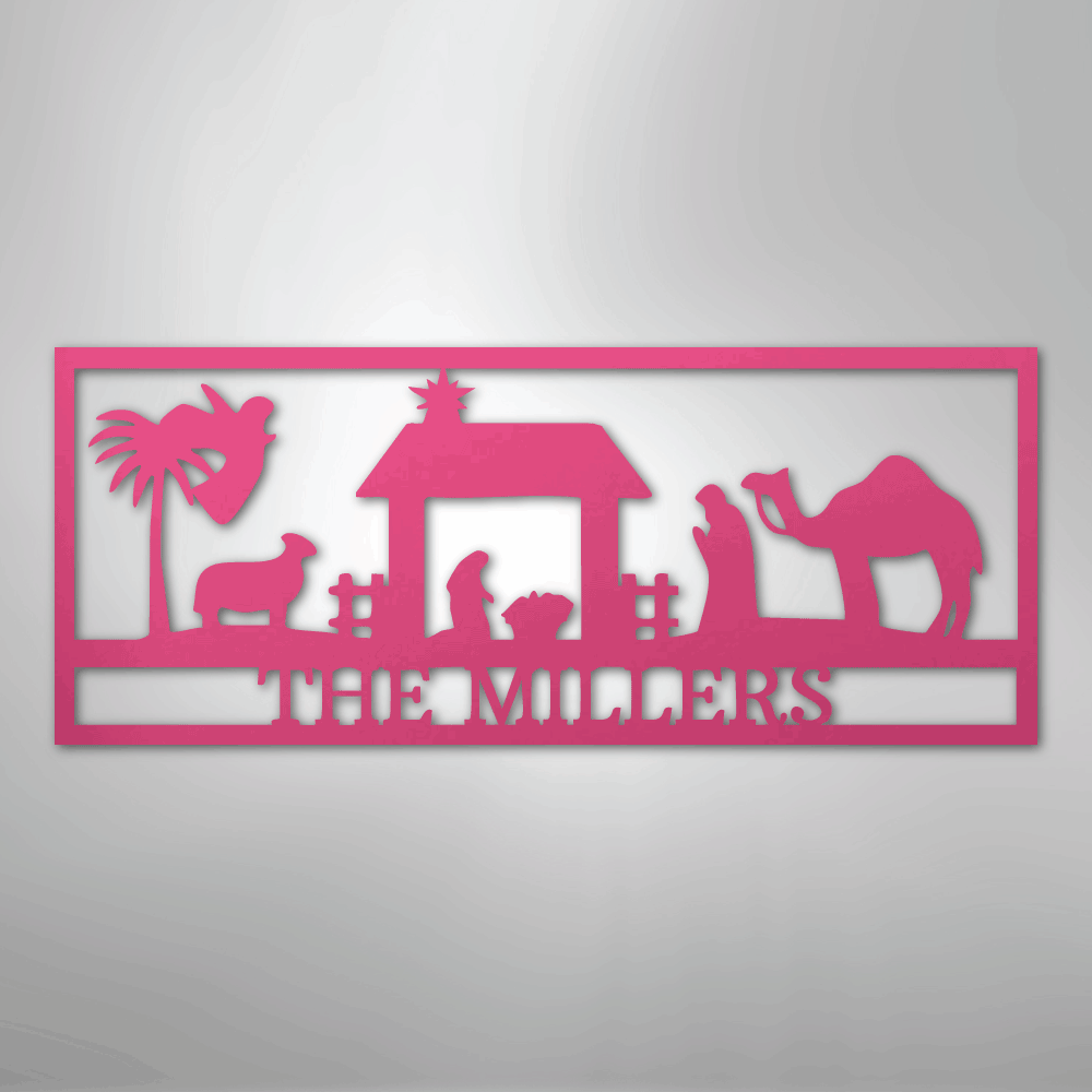 Nativity Monogram - Steel Sign