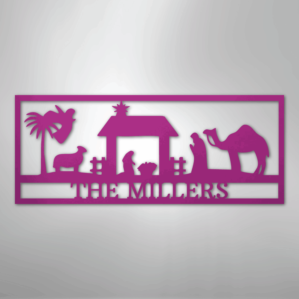 Nativity Monogram - Steel Sign