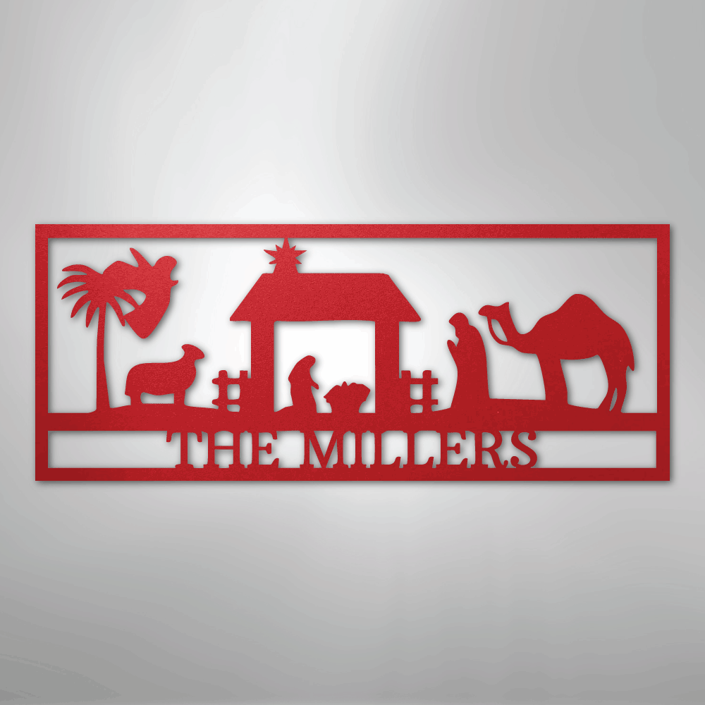 Nativity Monogram - Steel Sign