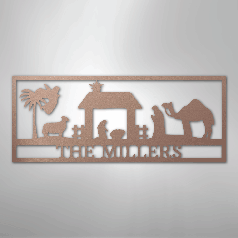 Nativity Monogram - Steel Sign