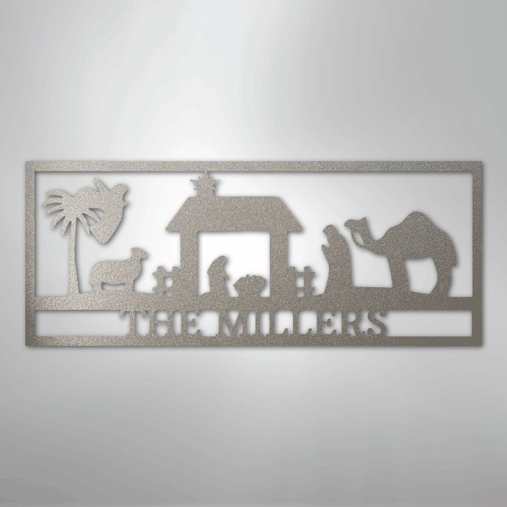 Nativity Monogram - Steel Sign