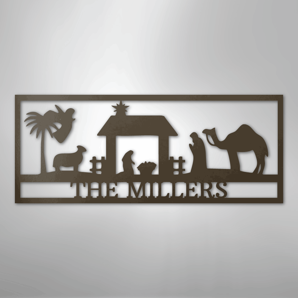 Nativity Monogram - Steel Sign