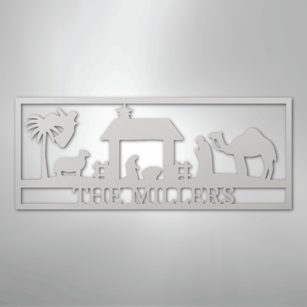 Nativity Monogram - Steel Sign