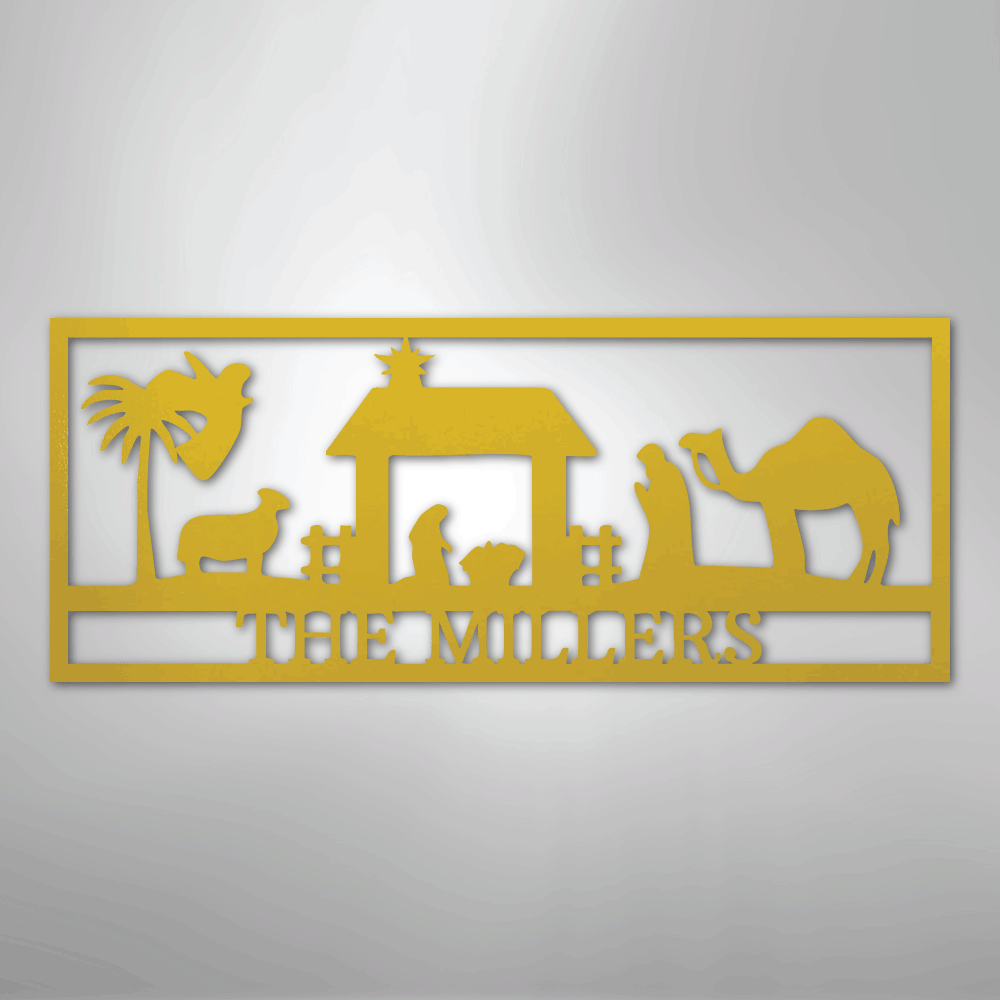 Nativity Monogram - Steel Sign