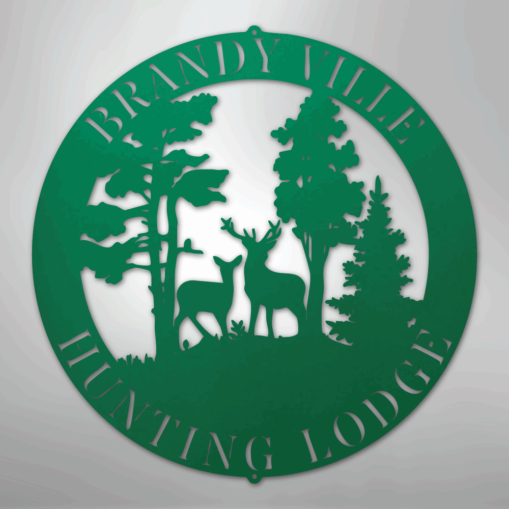 Deer Scene - Steel Sign