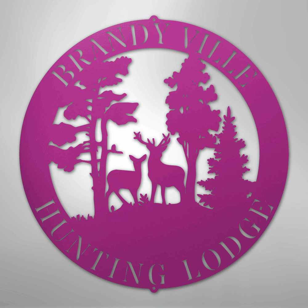 Deer Scene - Steel Sign