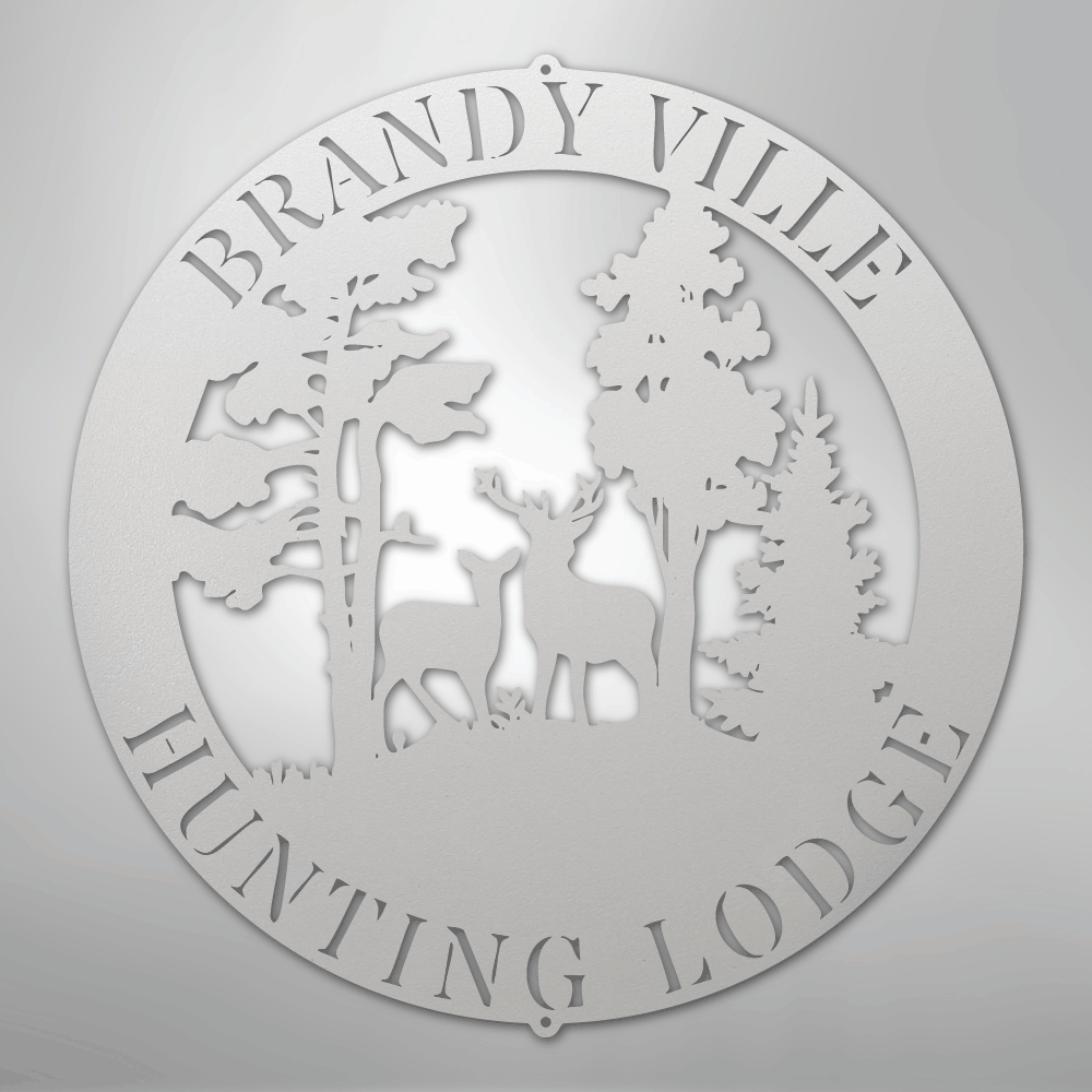 Deer Scene - Steel Sign