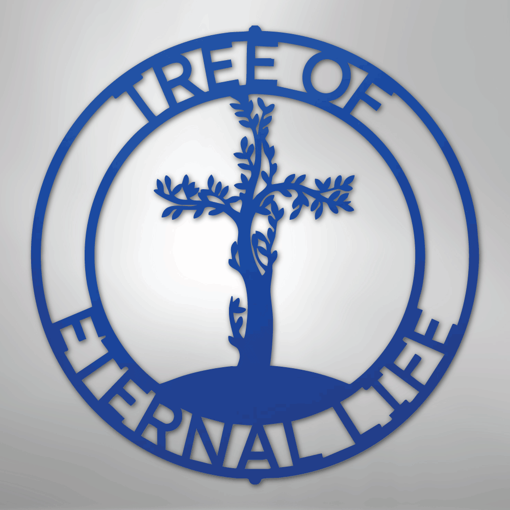 Cross Tree Monogram - Steel Sign