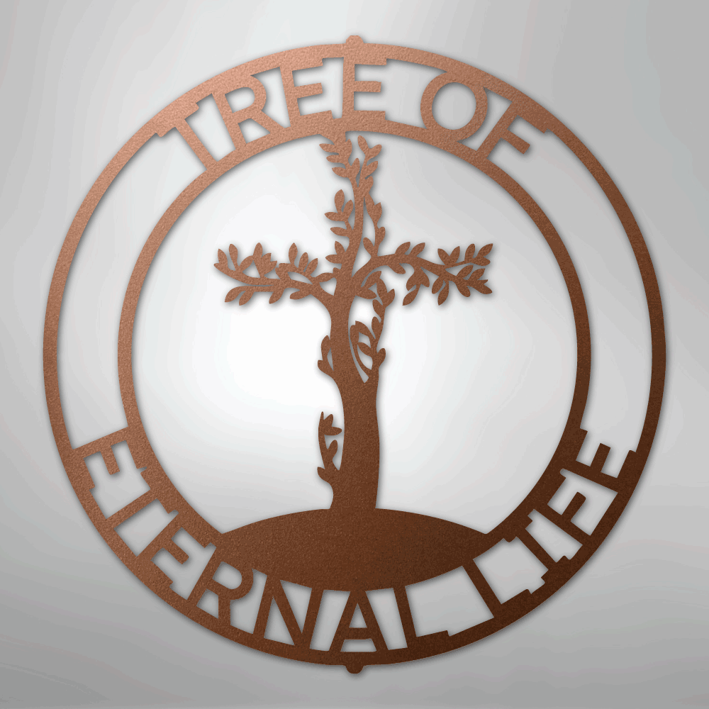 Cross Tree Monogram - Steel Sign