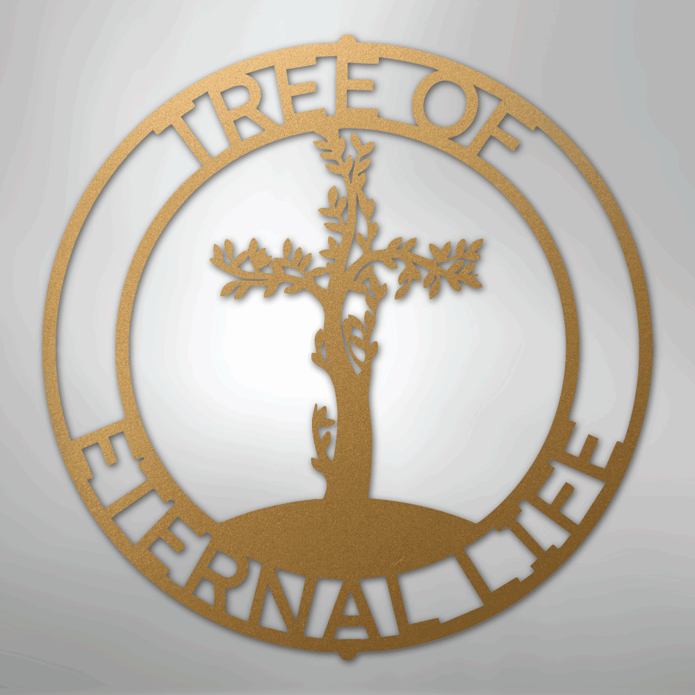 Cross Tree Monogram - Steel Sign