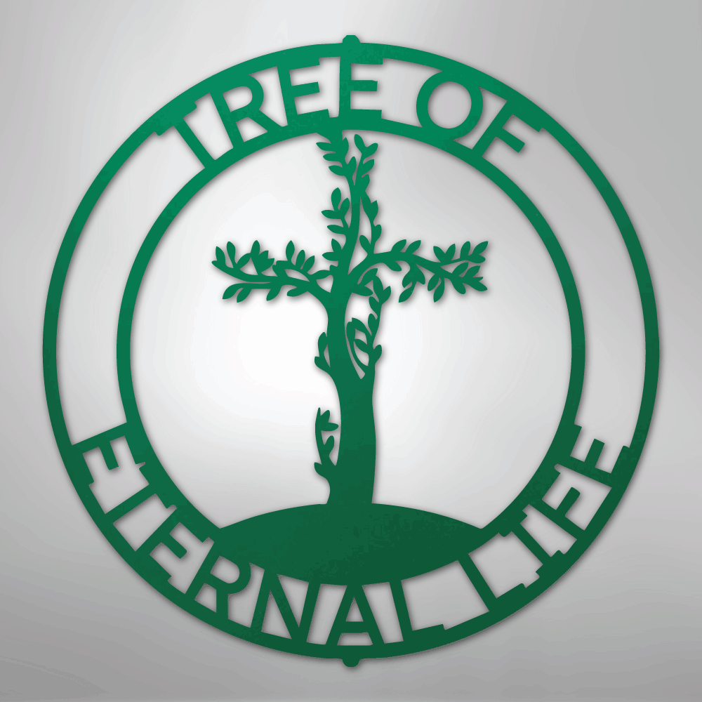 Cross Tree Monogram - Steel Sign