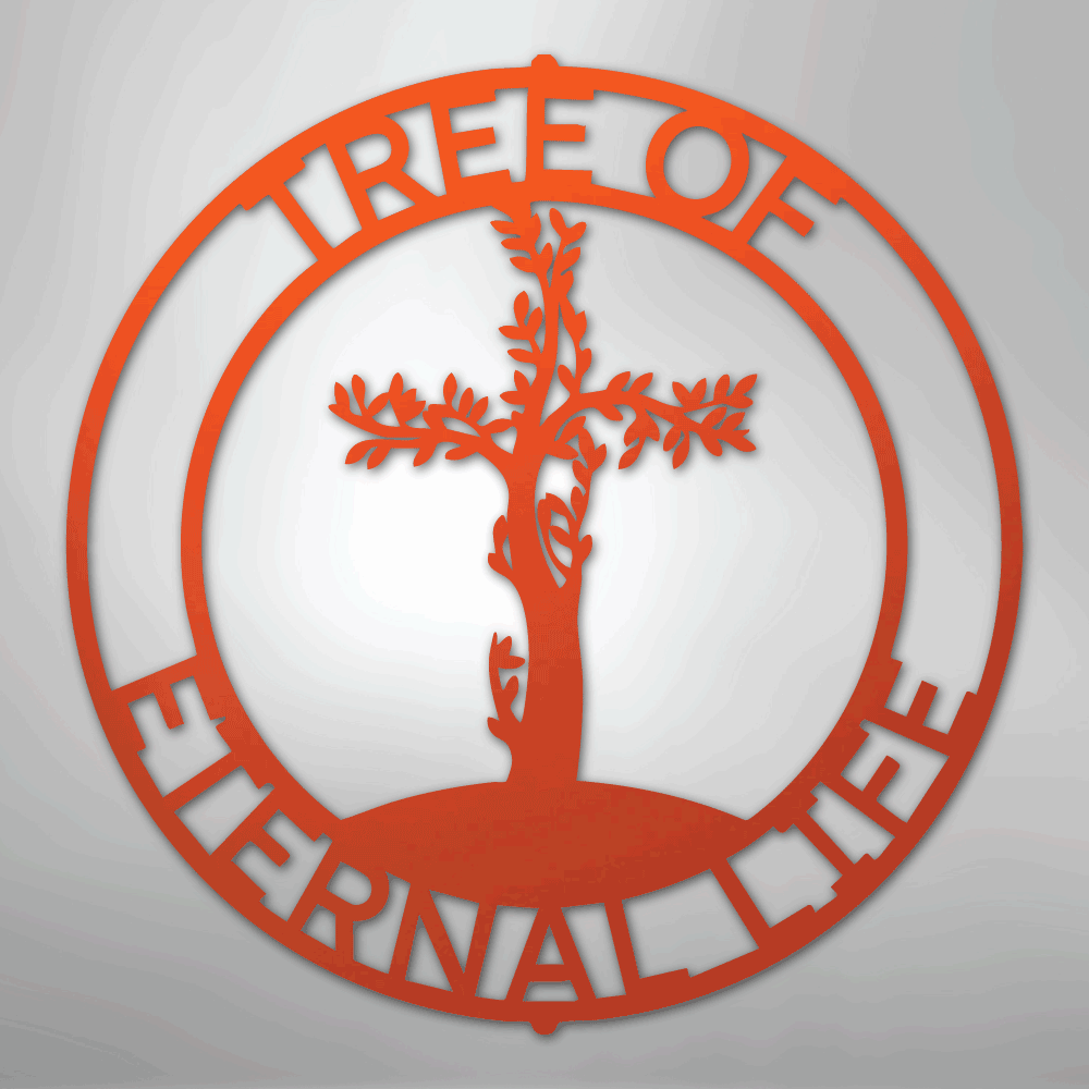 Cross Tree Monogram - Steel Sign