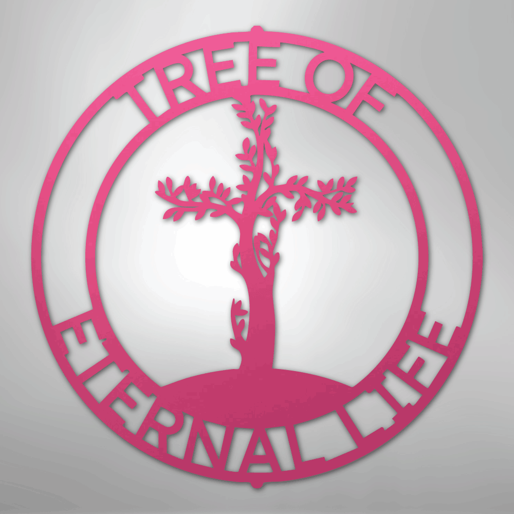 Cross Tree Monogram - Steel Sign