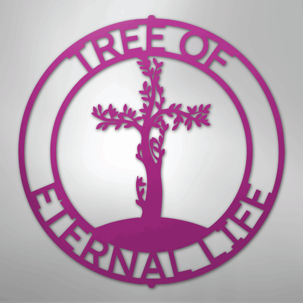 Cross Tree Monogram - Steel Sign