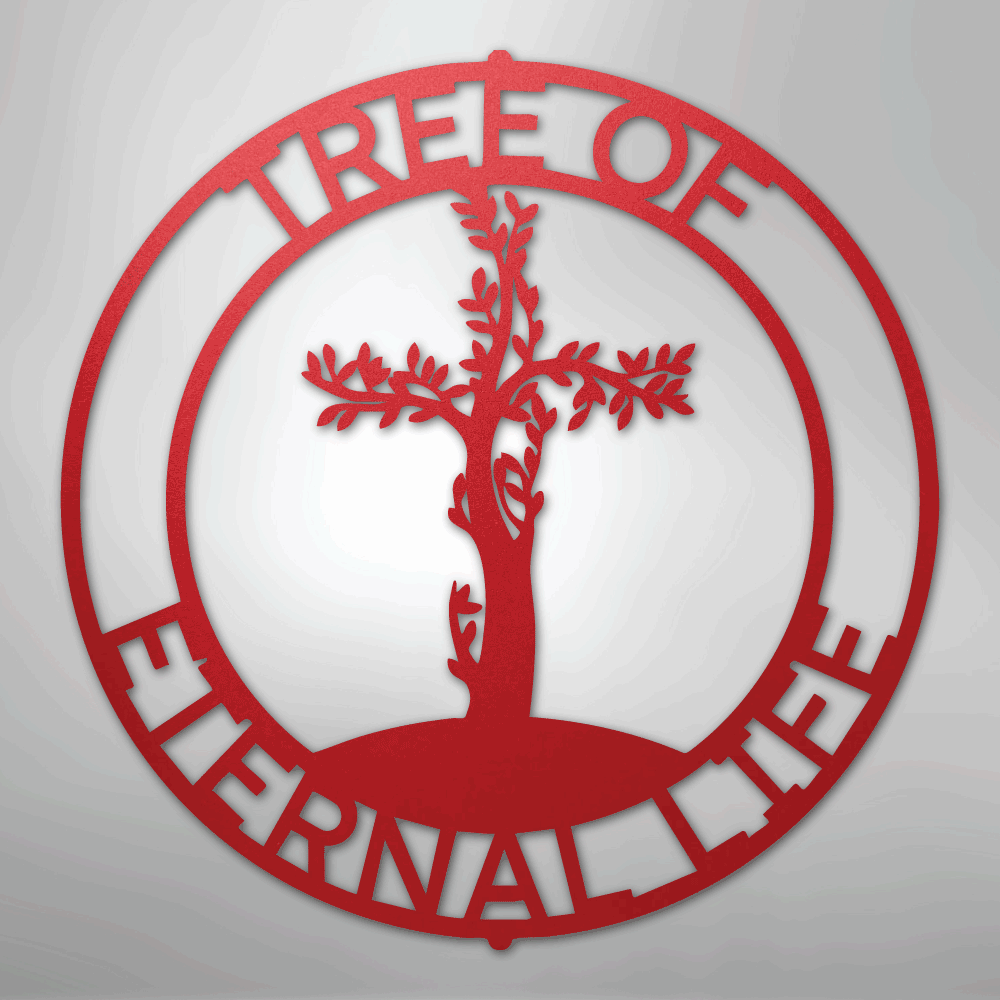Cross Tree Monogram - Steel Sign