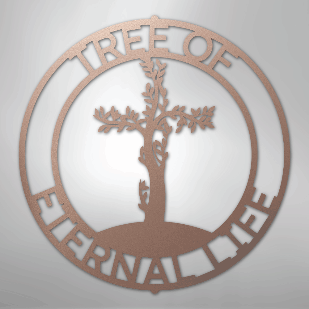 Cross Tree Monogram - Steel Sign